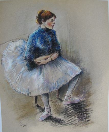 Edgar Degas - Ballerina seated relaxing