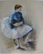 Edgar Degas - Ballerina seated relaxing