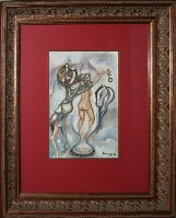 Dominguez - Woman in glass and horse